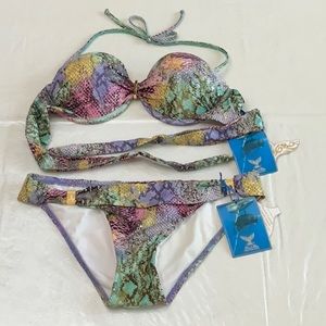 Lisa Blue RAINBOW SERPENT bikini - multi (#23)